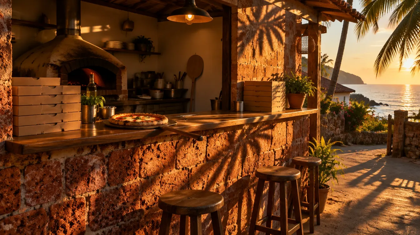 A small pizza counter in a Goan village